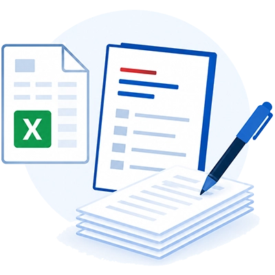 Excelや紙管理が多く業務が属人化している